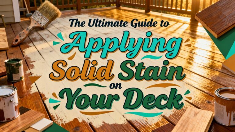 applying solid stain effectively