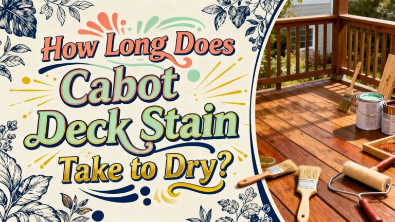 cabot deck stain drying time