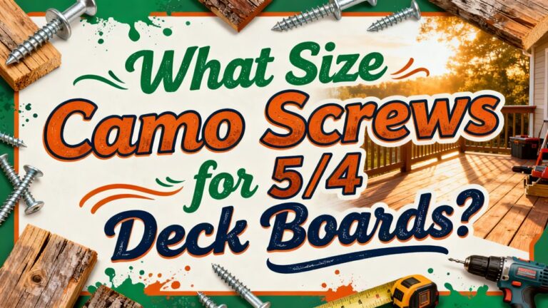camo screws size recommendation