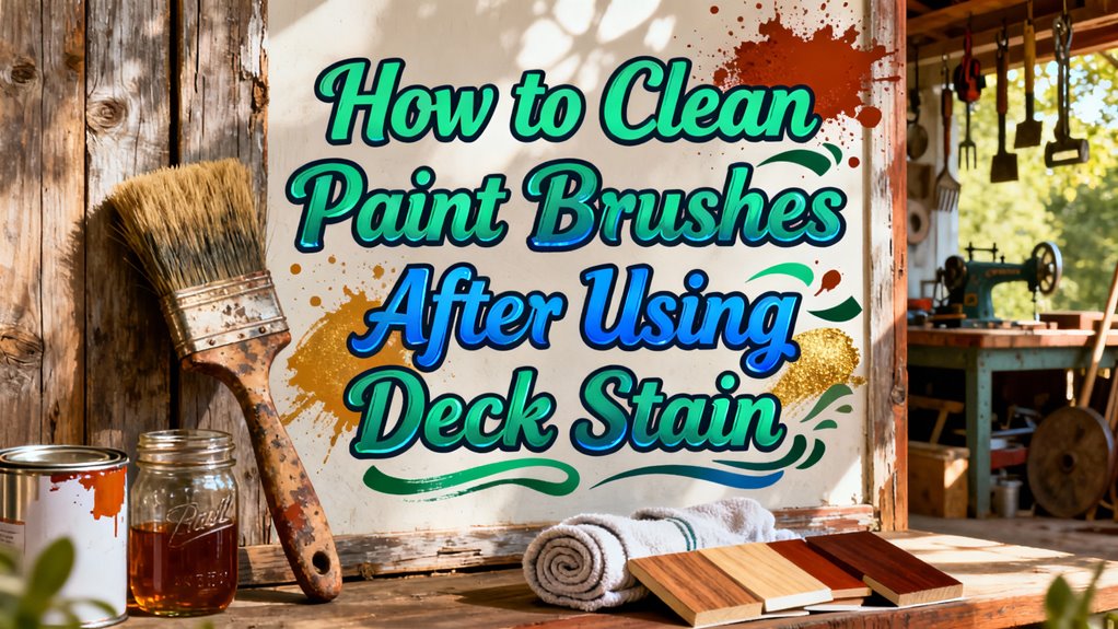 clean brushes after staining