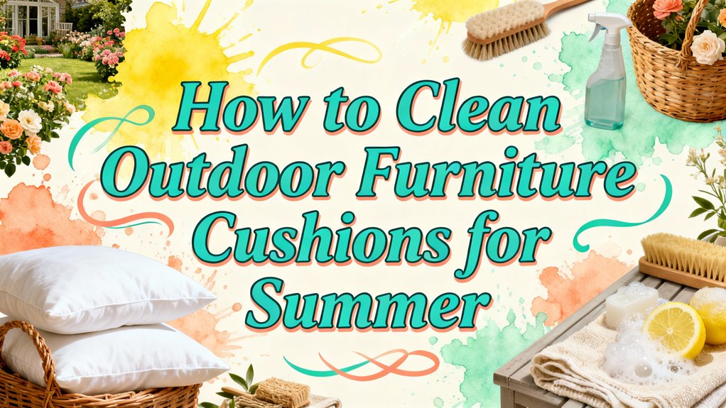 clean outdoor furniture cushions