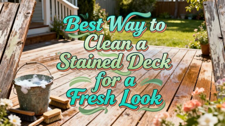 clean stained deck effectively