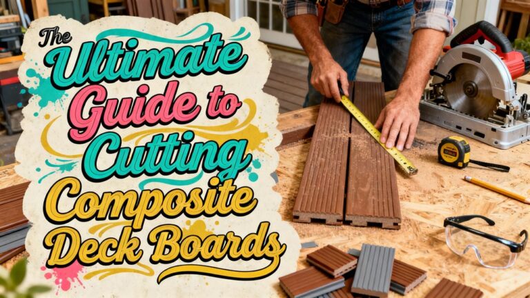 composite deck board cutting