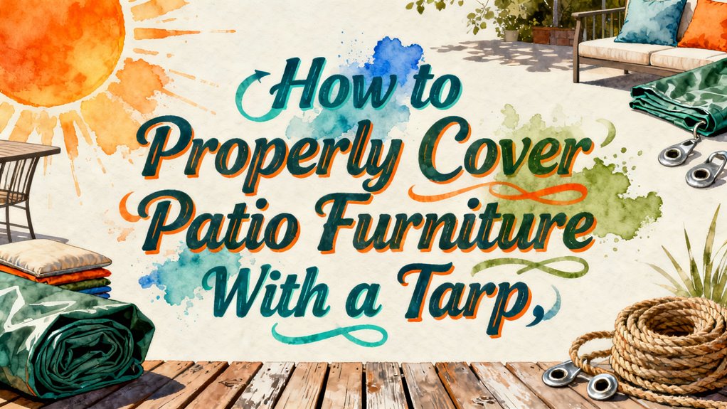 covering patio furniture securely