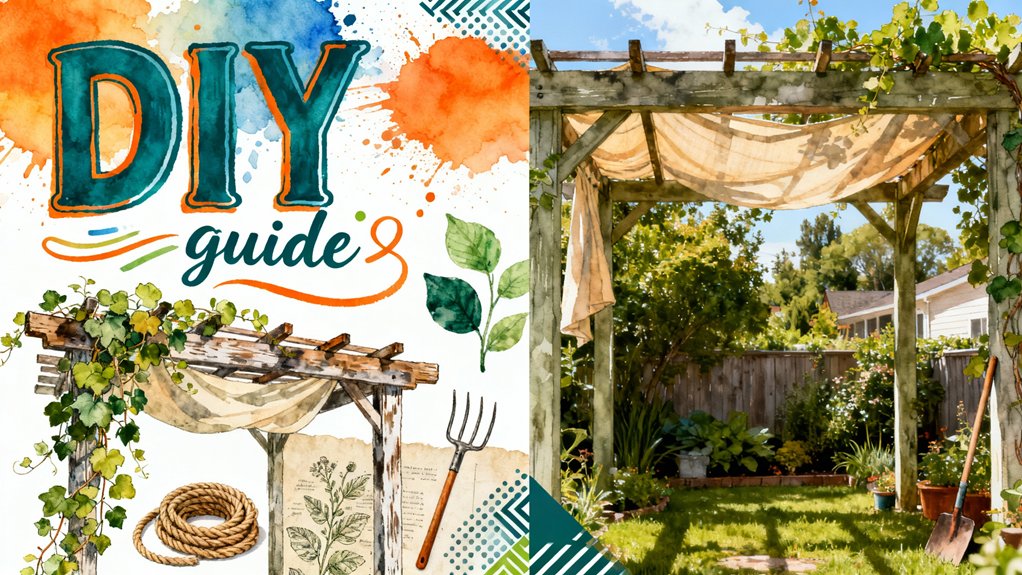 covering pergola with tarp