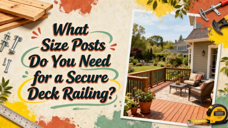 deck railing post size
