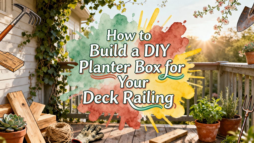 diy deck railing planter