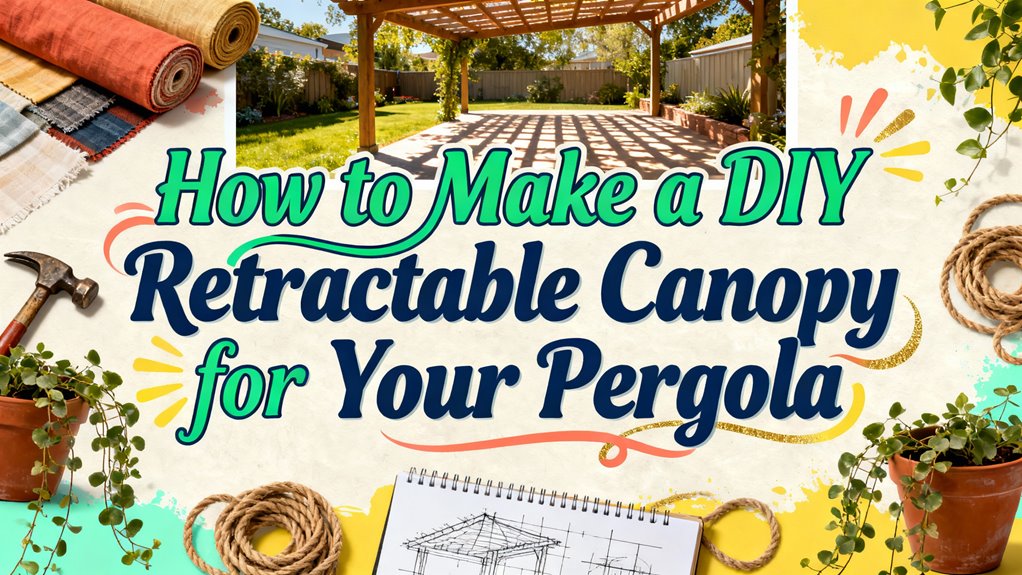 diy retractable pergola canopy