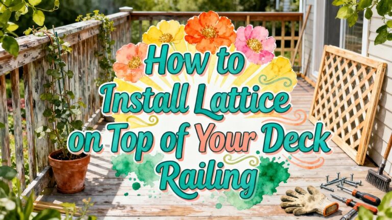 installing lattice on railing