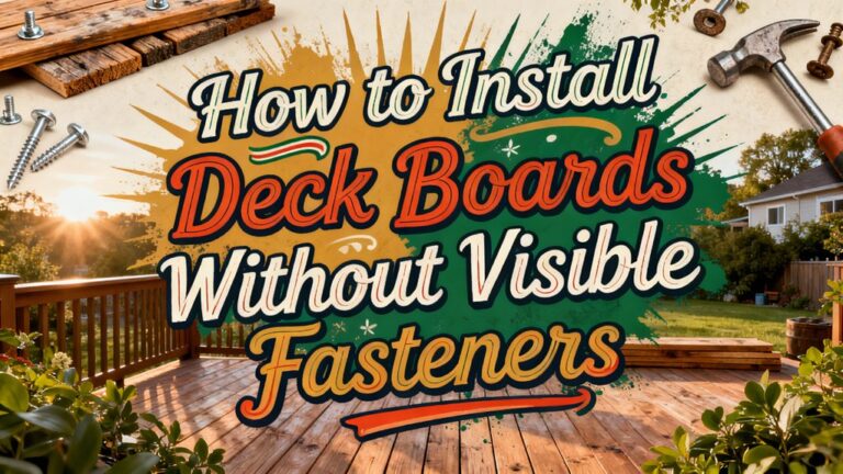 invisible fastener deck installation