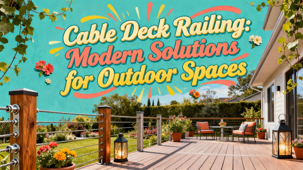 modern outdoor cable railing