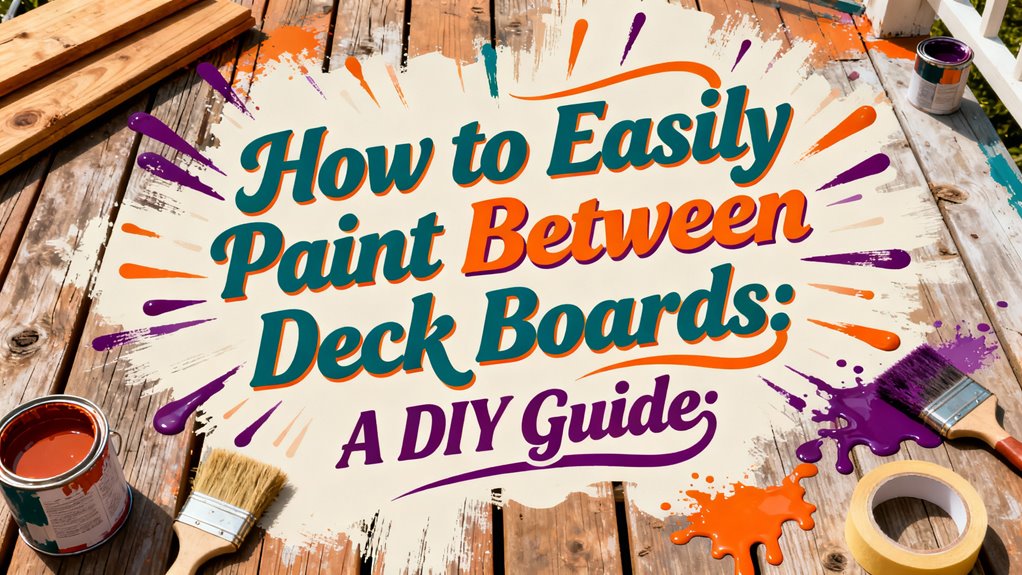 painting deck board gaps