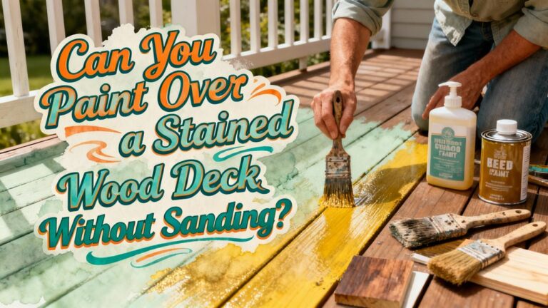 painting stained wood deck