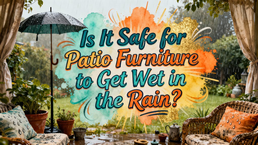 patio furniture and rain safety
