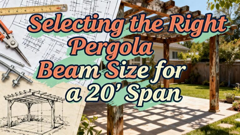 pergola beam size selection