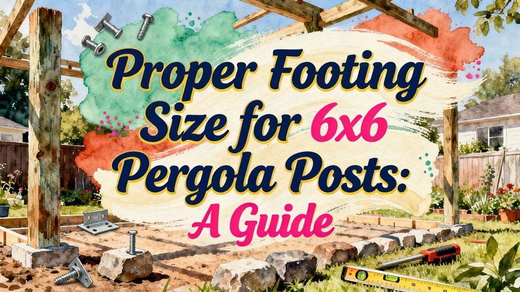 pergola post footing dimensions