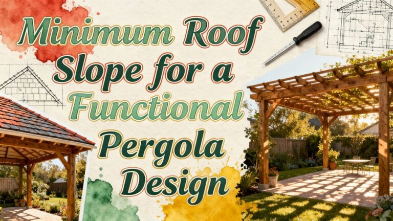 pergola roof slope requirements