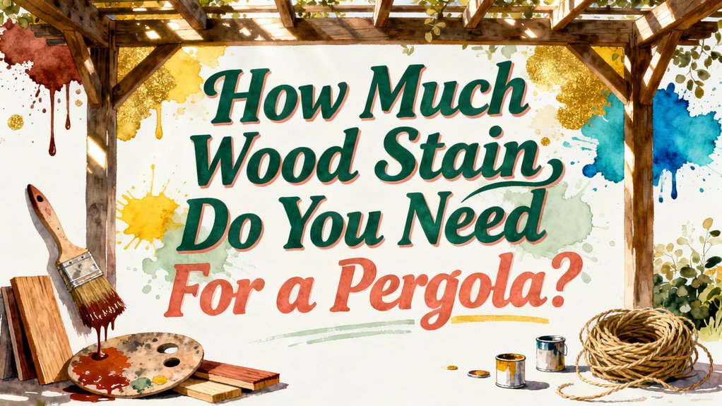 pergola wood stain calculation