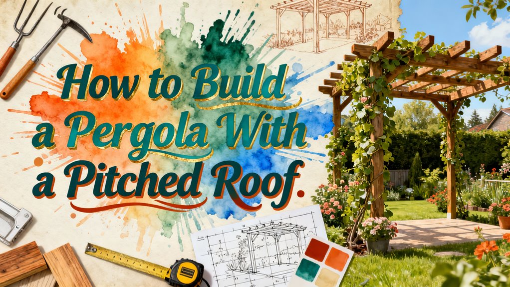 pitched roof pergola construction