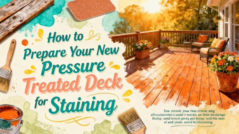 prepare pressure treated deck