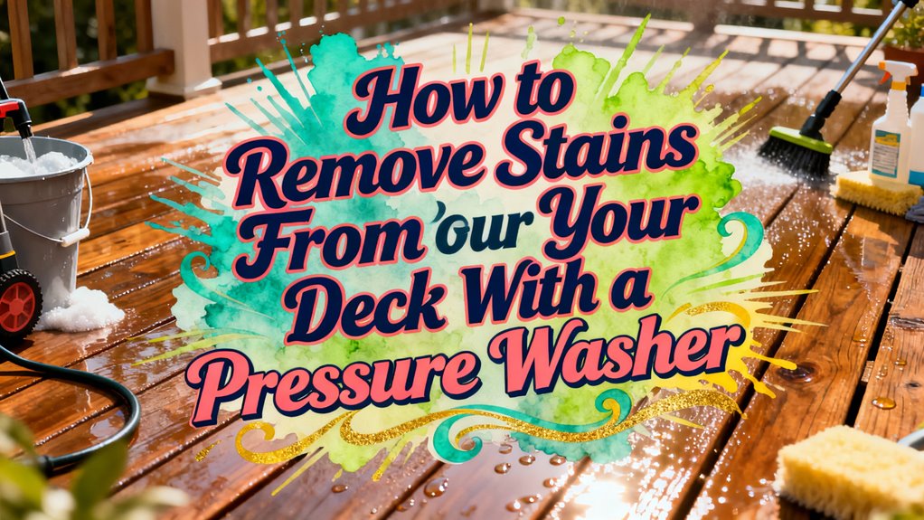 pressure wash deck stains