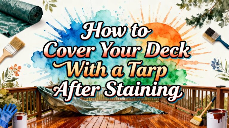 protect stained deck tarp