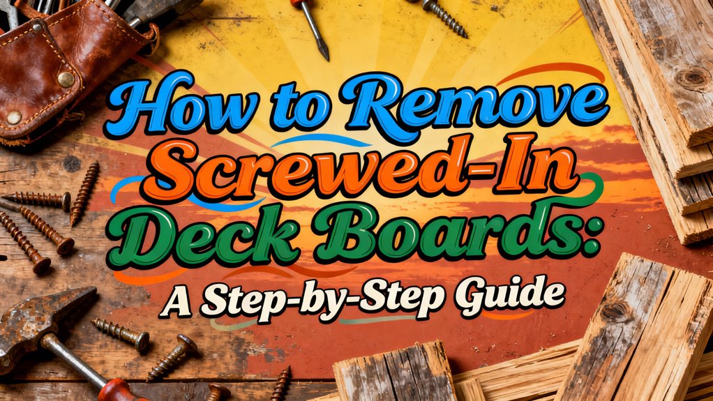 removing screwed in deck boards