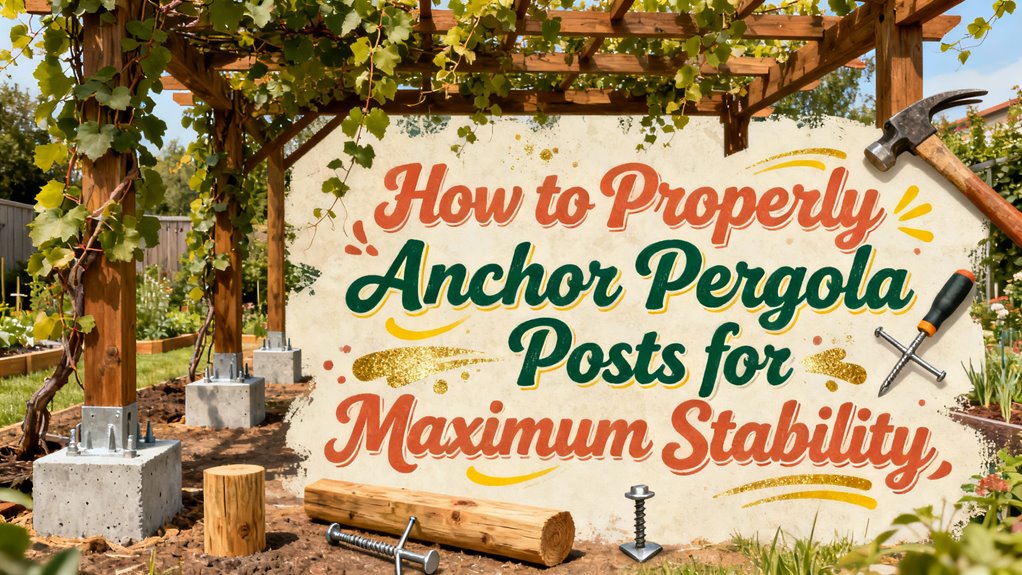 securely install pergola posts