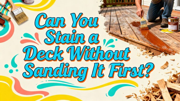 staining a deck without sanding