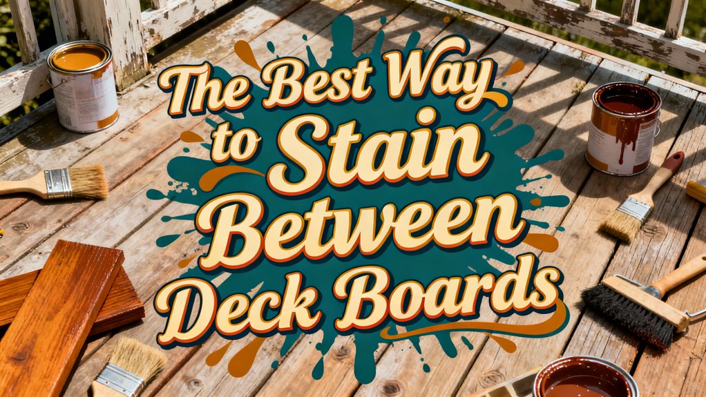staining deck board gaps