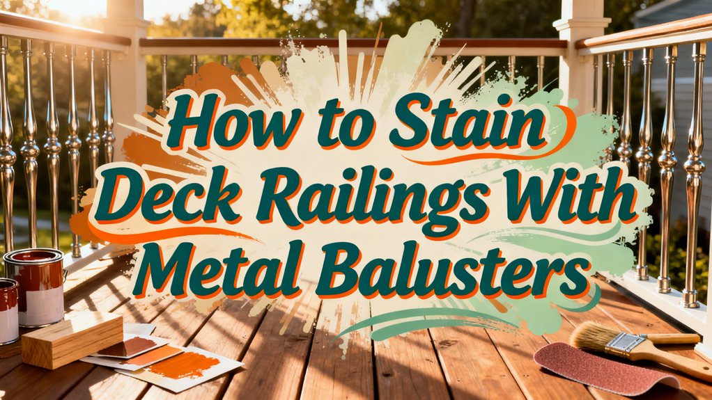 staining deck railings techniques