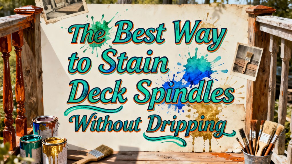 staining deck spindles effectively