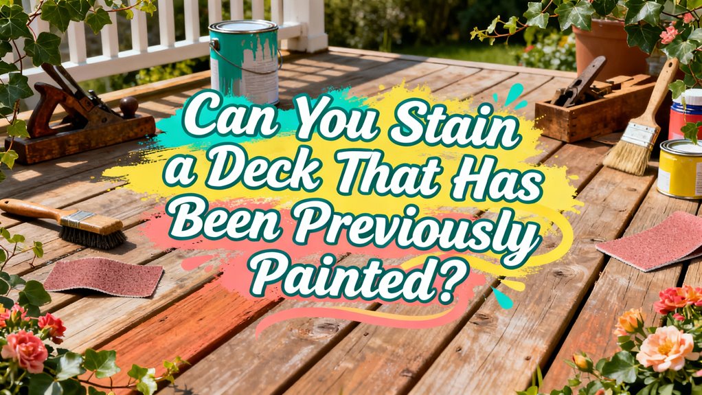 staining over painted deck
