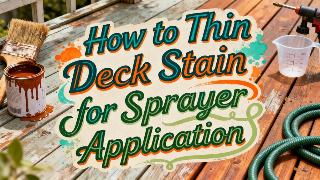 thinning deck stain for spraying