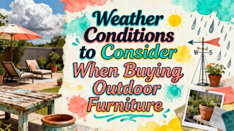 weather appropriate outdoor furniture