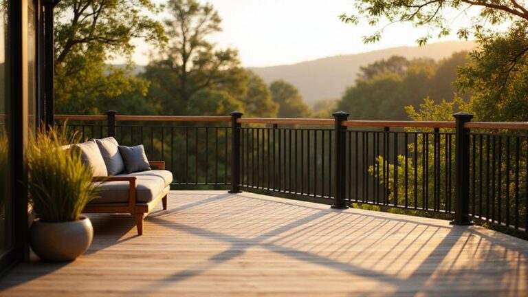 elegant aluminum deck railings
