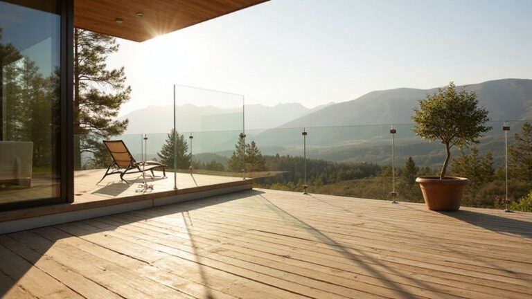 elegant deck glass railing