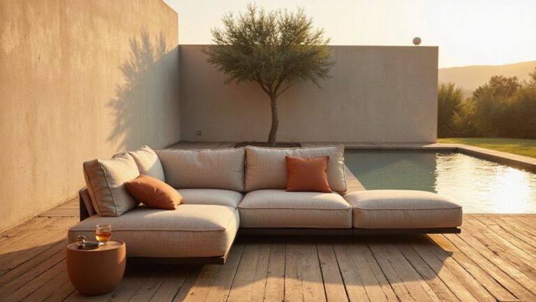 sunbrella cushions enhance outdoor furniture