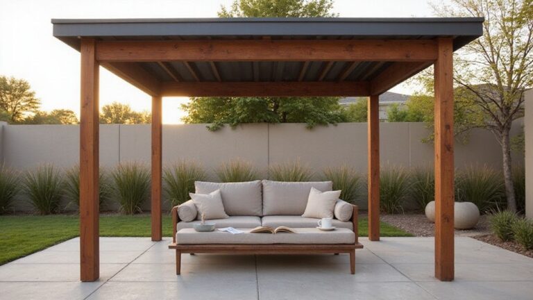 top pergola metal roofing